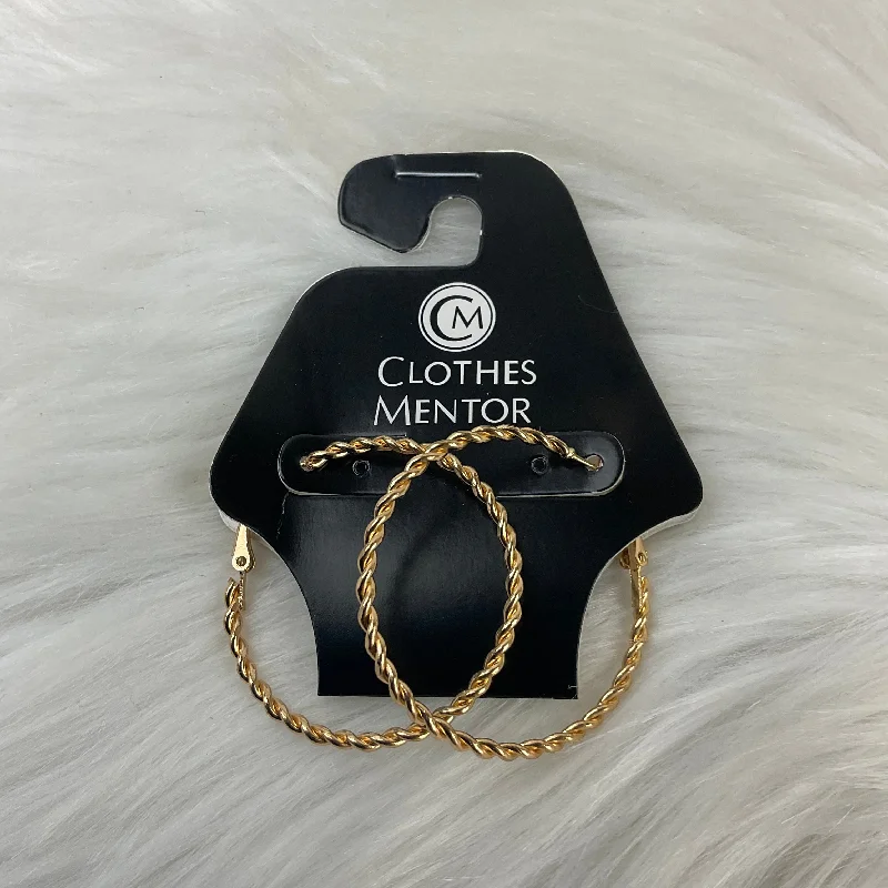 luxury gold earrings for women -Earrings Hoop By Clothes Mentor