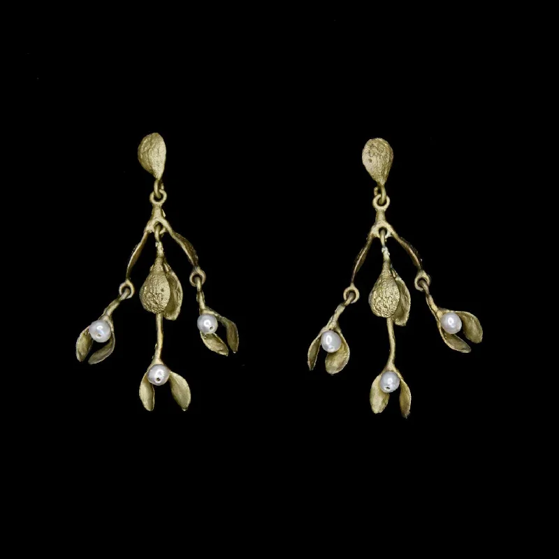 diamond earrings for women -Mistletoe Earrings - Statement Post