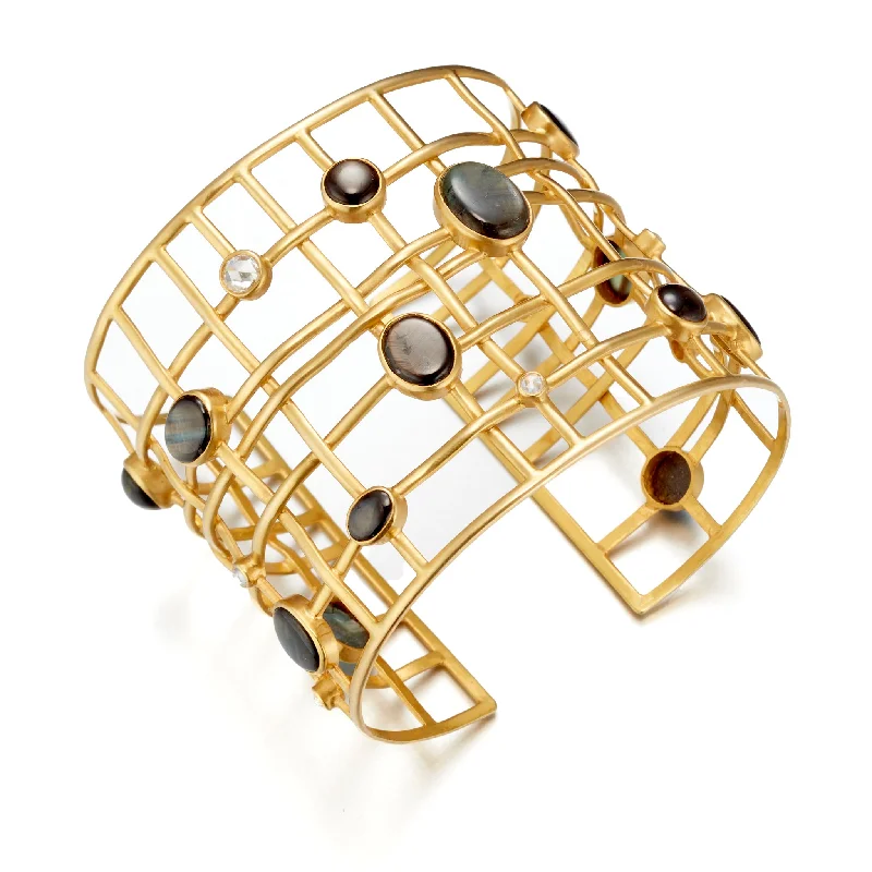 luxury tennis bracelets -Architectural Cuff