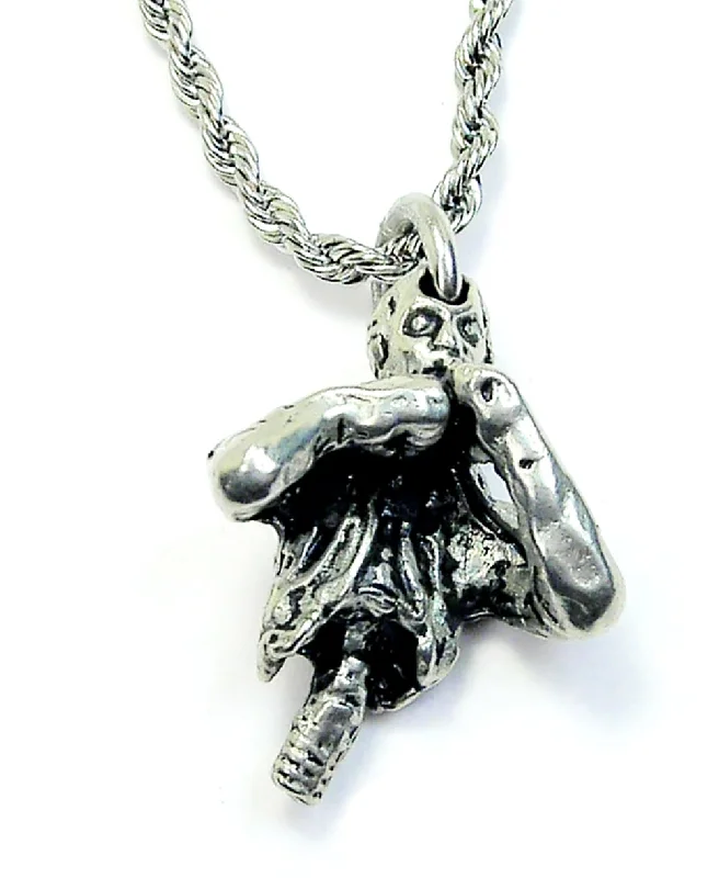 elegant chain necklaces for women -Half A Zombie Single Charm Necklace