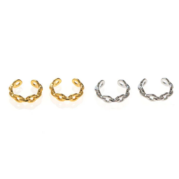 elegant gold earrings for women -Integrity Ear Cuff