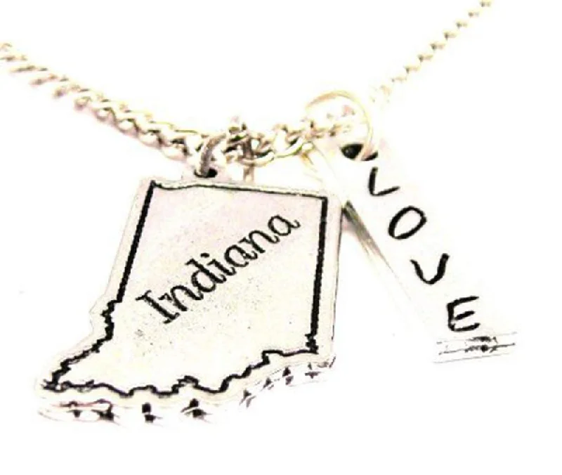 moonstone necklaces for women -Indiana State Love Stick Necklace