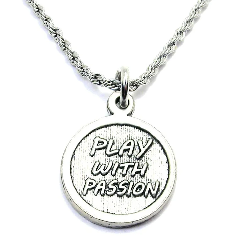 floral necklaces for women -Play With Passion Single Charm Necklace