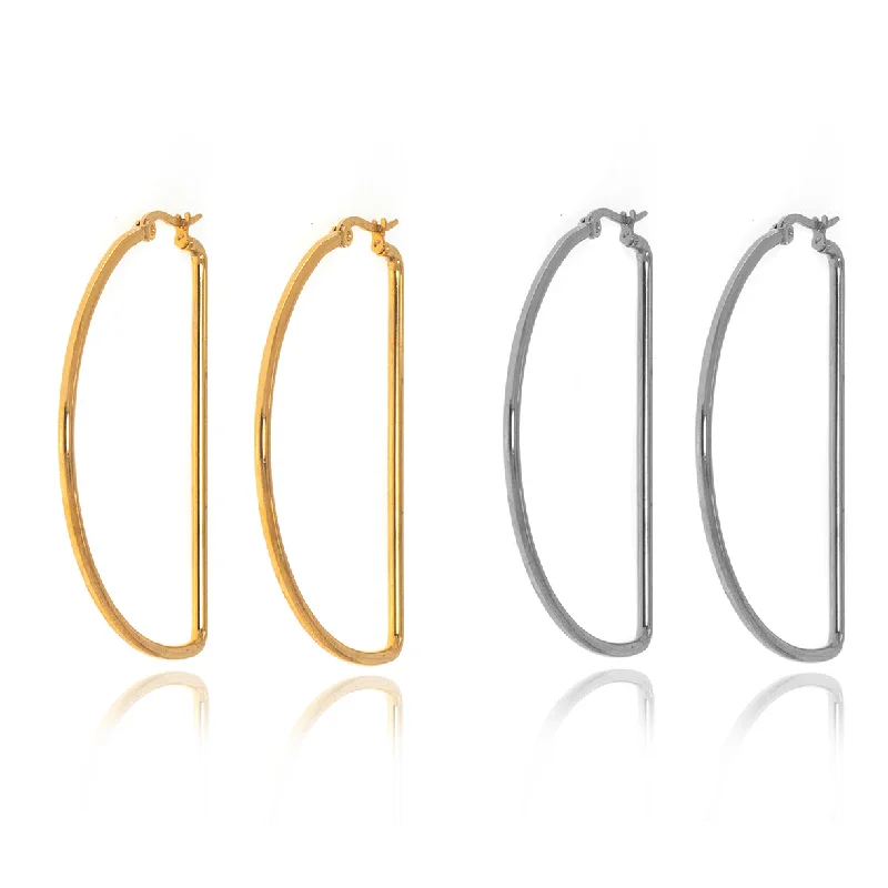 gemstone drop earrings -Big Diora Hoop