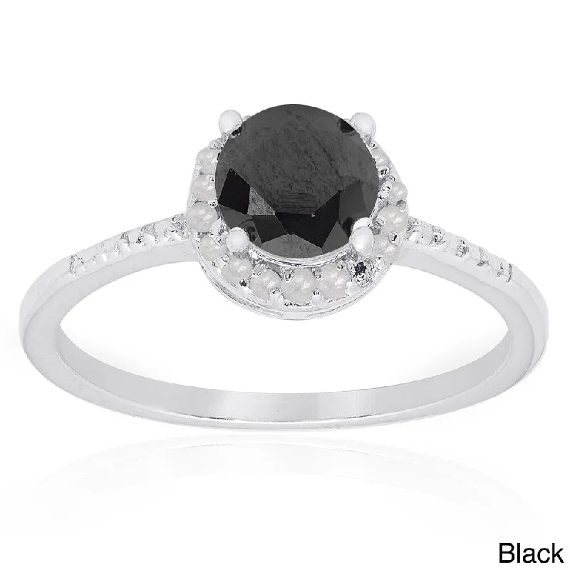 elegant diamond rings for women -Dolce Giavonna Sterling Silver Gemstone Solitaire Ring