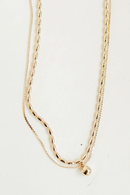 elegant chain necklaces for women -FINAL SALE - Addison Gold Layered Chain Necklace