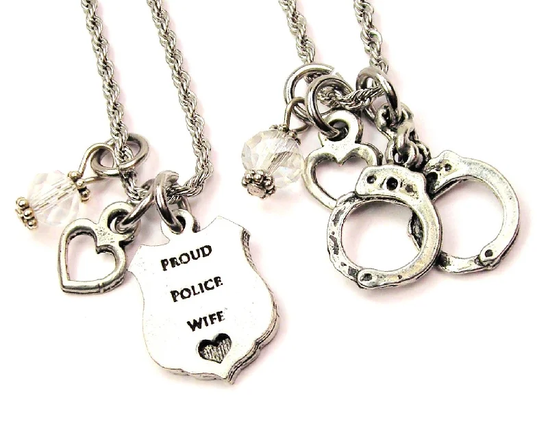 luxurious necklaces for women -Police Wife Set Of 2 Rope Chain Necklaces