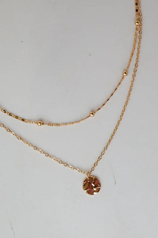 simple necklaces for women -Joanna Gold Layered Chain Necklace