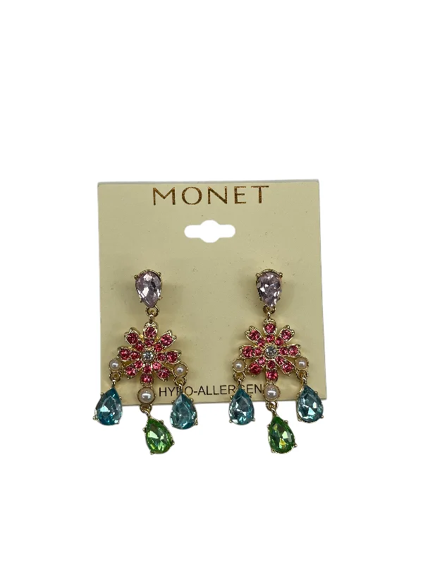 clip-on earrings for women -Earrings Dangle/drop By Monet