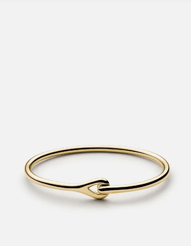 stylish leather bracelets -Neo Cuff, Gold Vermeil