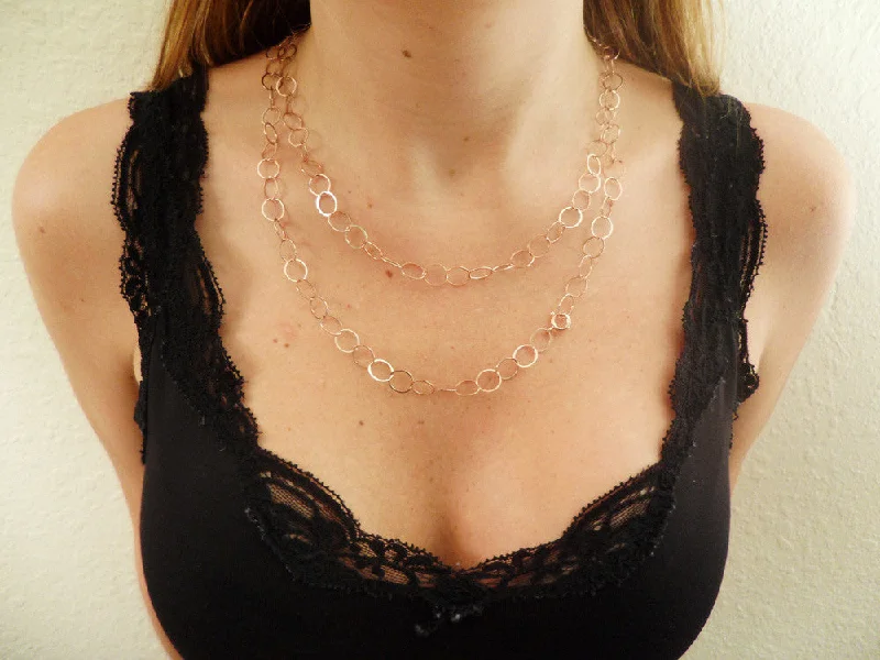 trendy long necklaces for women -Rose Gold Link Chain Necklaces (Available in All Lengths)