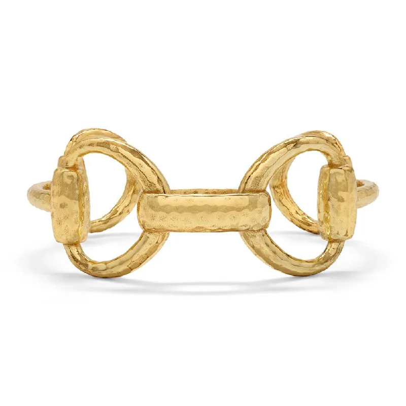 colorful bangles for women -Capucine De Wulf Equestrian Snaffle Bit link Cuff in Gold