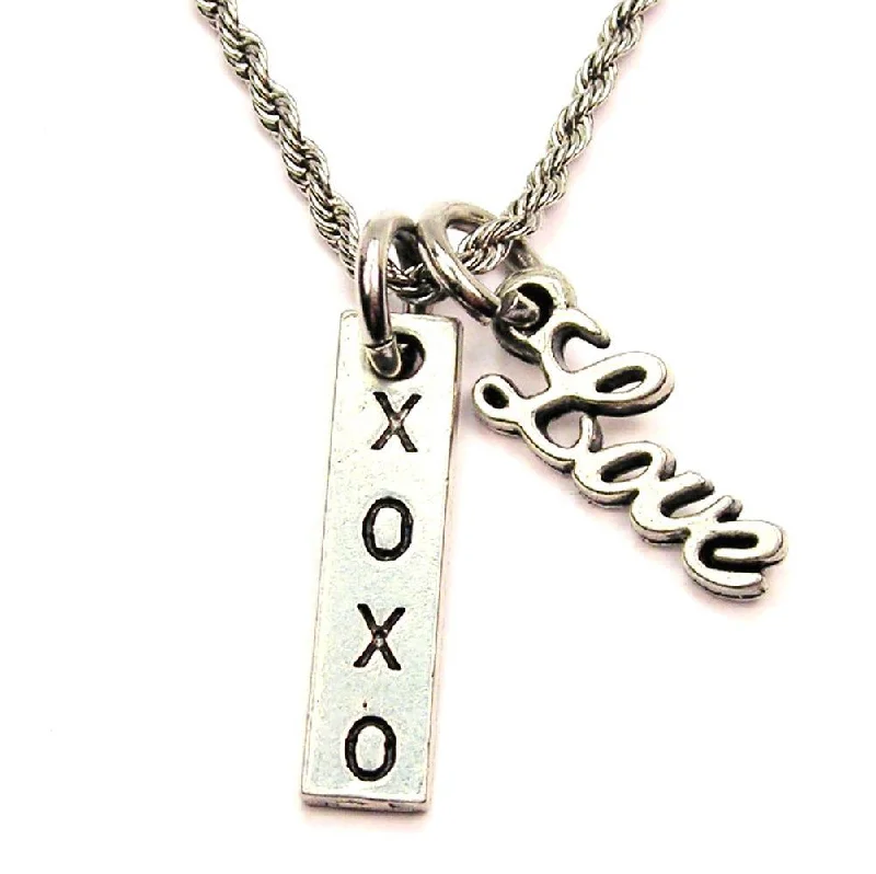 simple necklaces for women -Xoxo 20" Chain Necklace With Cursive Love Accent