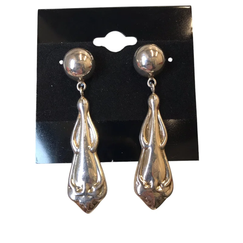 elegant pearl drop earrings -EARRINGS STERLING SILVER In SILVER