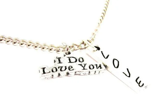 adjustable necklaces for women -I Do Love You Love Stick Necklace