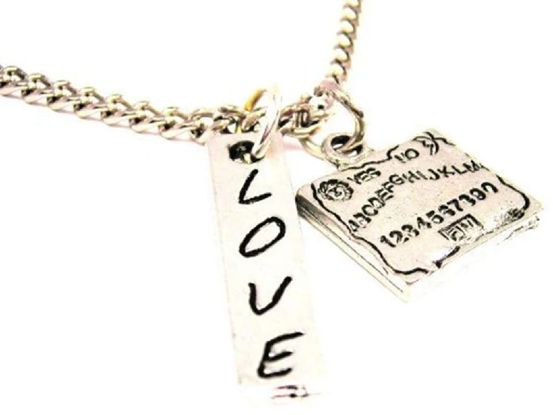 romantic necklaces for women -Ouija Board Love Stick Necklace