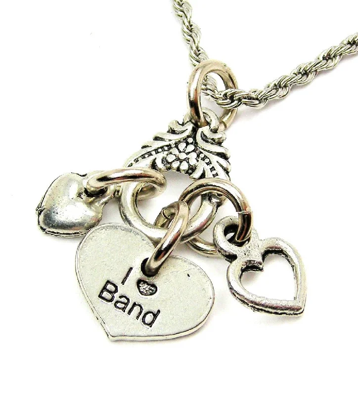 bridal necklaces for women -I Love Band Catalog Necklace