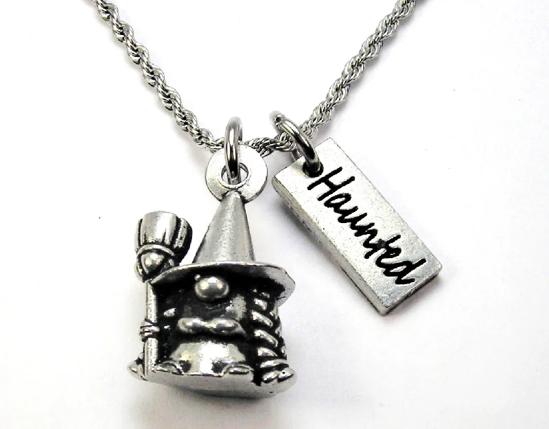 pearl necklaces for women -Haunted Warty Witch Gnome Charm Necklace