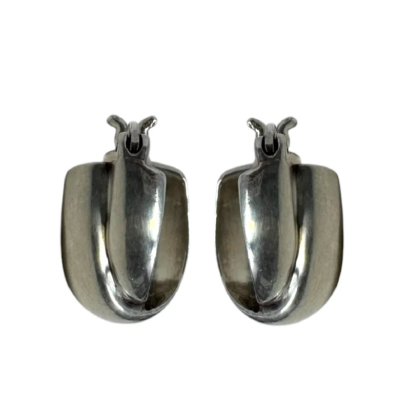 clip-on earrings for women -Sterling Silver Twisted Hoop Earrings Dangle/drop By Unbranded