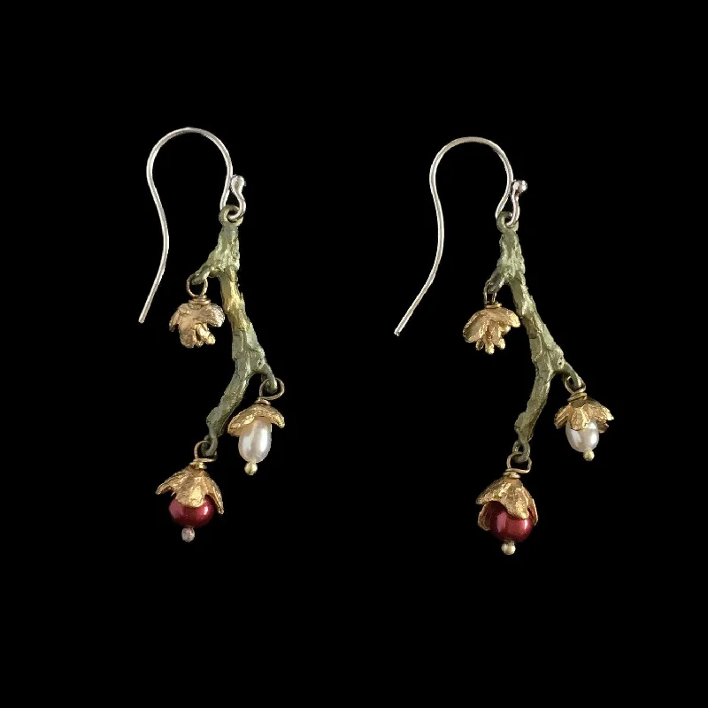 simple gold earrings for women -American Cypress Earring - Twig