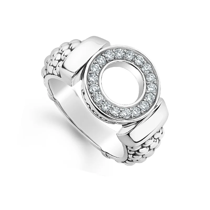 bold rings for women -Caviar Spark Diamond Circle Caviar Ring