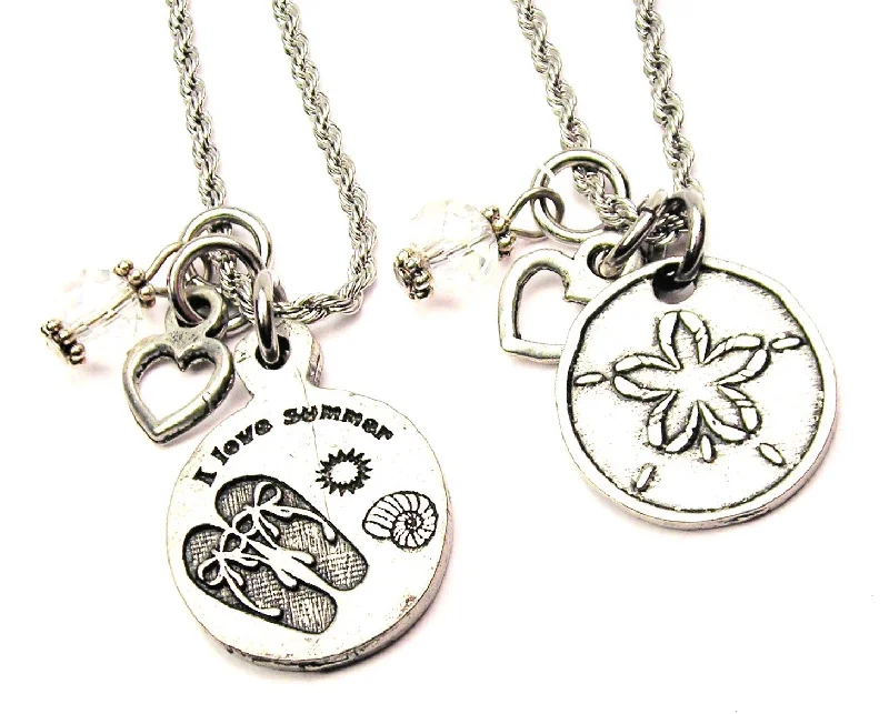 floral necklaces for women -Summer Lover Set Of 2 Rope Chain Necklaces