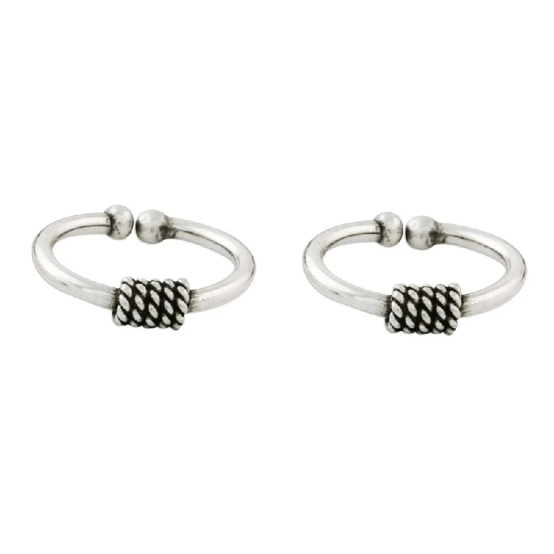 round bangles for women -NOVICA Handmade Set of 2 Sterling Silver 'Sleek Braid' Ear Cuffs (Thailand)