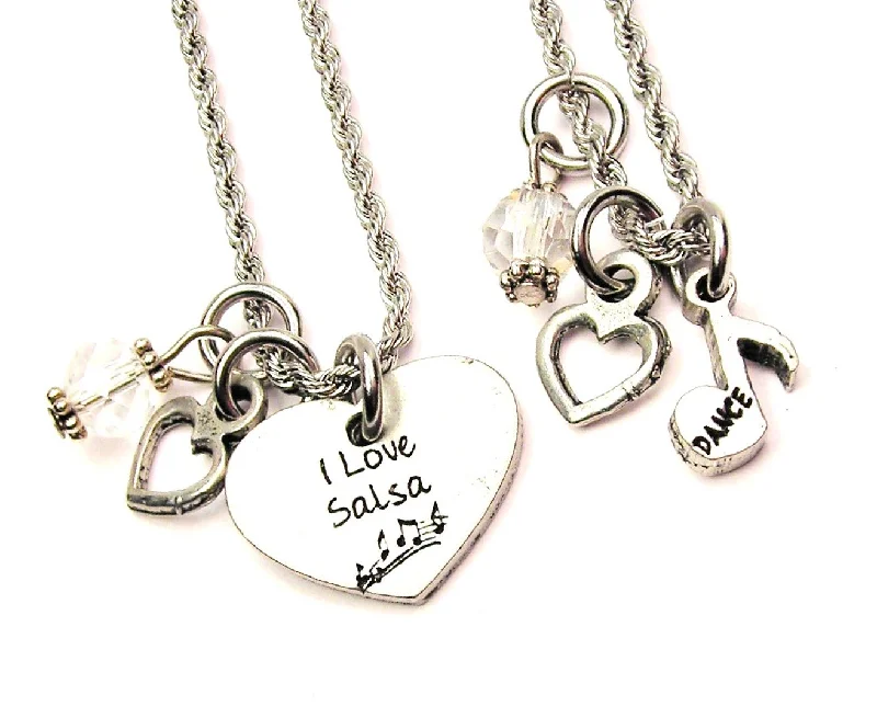 engagement necklaces for women -Salsa Music Set Of 2 Rope Chain Necklaces