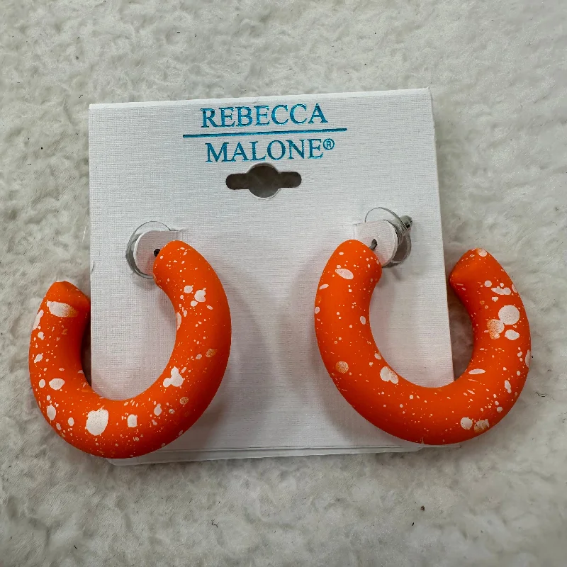 pearl stud earrings -Earrings orange Hoop by Rebecca Malone