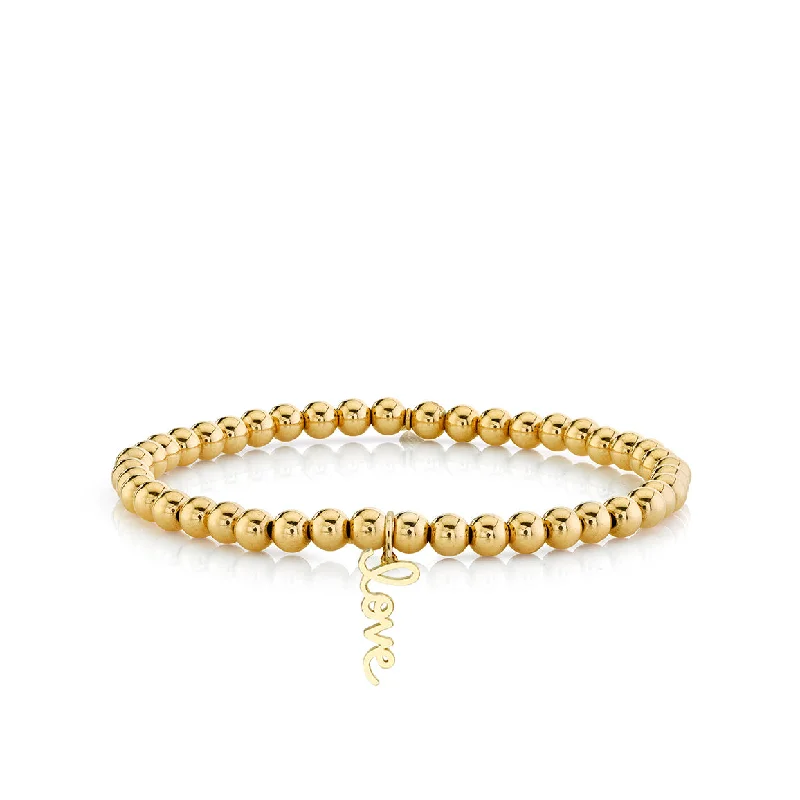 hammered bangles for women -Pure Gold Tiny Love On Gold Beads