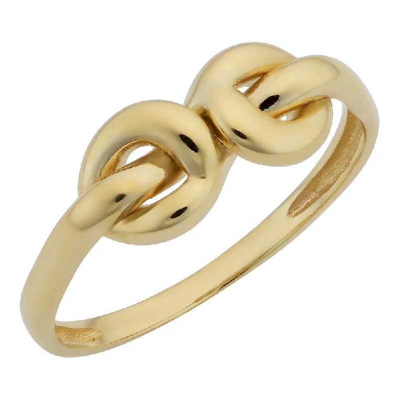 gold plated rings for women -Fremada 14k Yellow Gold High Polish Love Knot Ring