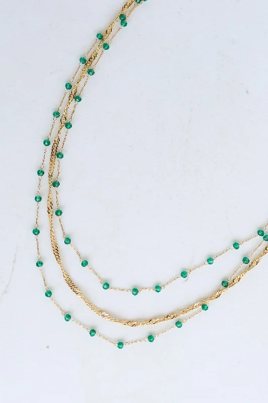 infinity pendant necklaces -FINAL SALE - McKenna Beaded Layered Necklace