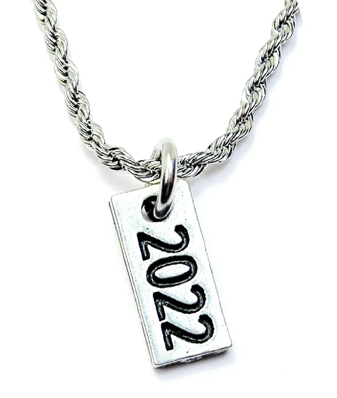 thick chain necklaces for women -Year 2022 Tab Single Charm Necklace