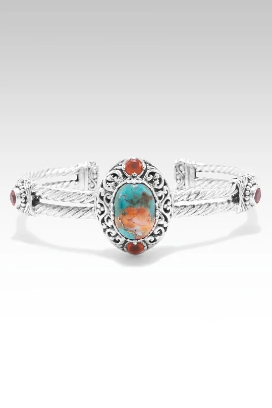 elegant bangles for women -Pure Radiance Cuff™ in Chinese Turquoise & Spiny Oyster