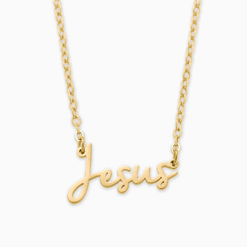 classic necklaces for women -Jesus Intention Necklace