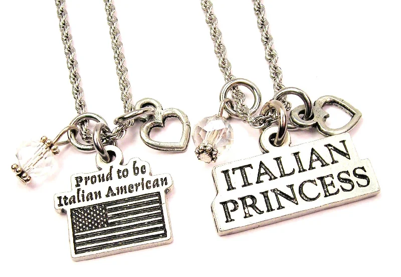 fashion choker necklaces -Italian Princess Set Of 2 Rope Chain Necklaces