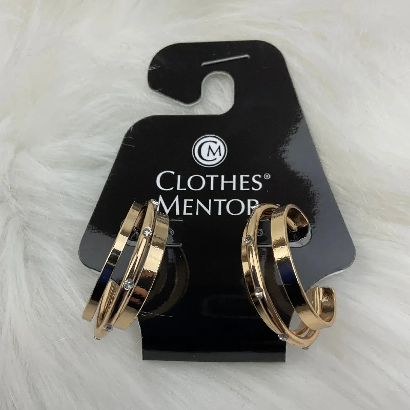 elegant gold earrings for women -Earrings Hoop By Clothes Mentor