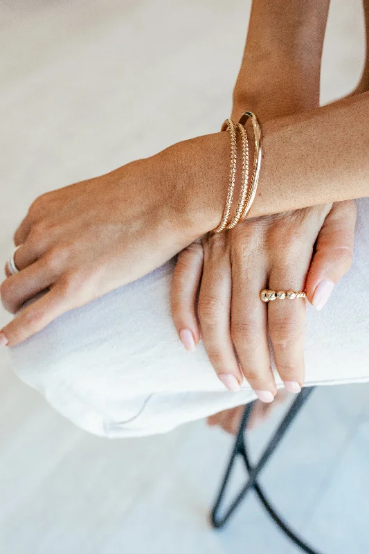 designer bangles for women -woven cuff { gold + silver }