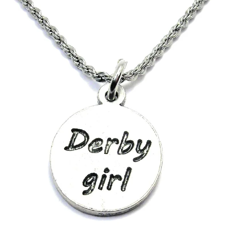 layered necklaces for women -Derby Girl Single Charm Necklace