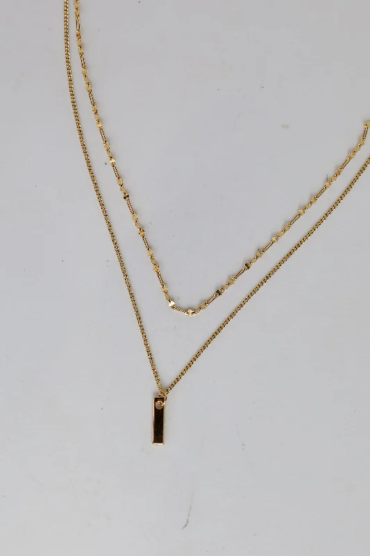 pendant necklaces for women -Charlie Gold Layered Chain Necklace