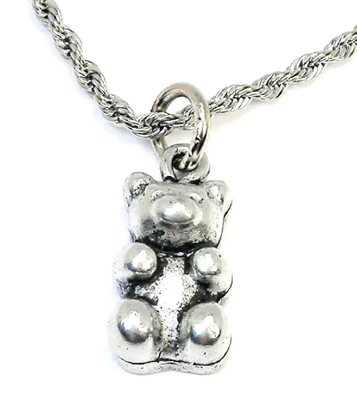 personalized necklaces for women -Gummy Candy Bear Single Charm Necklace