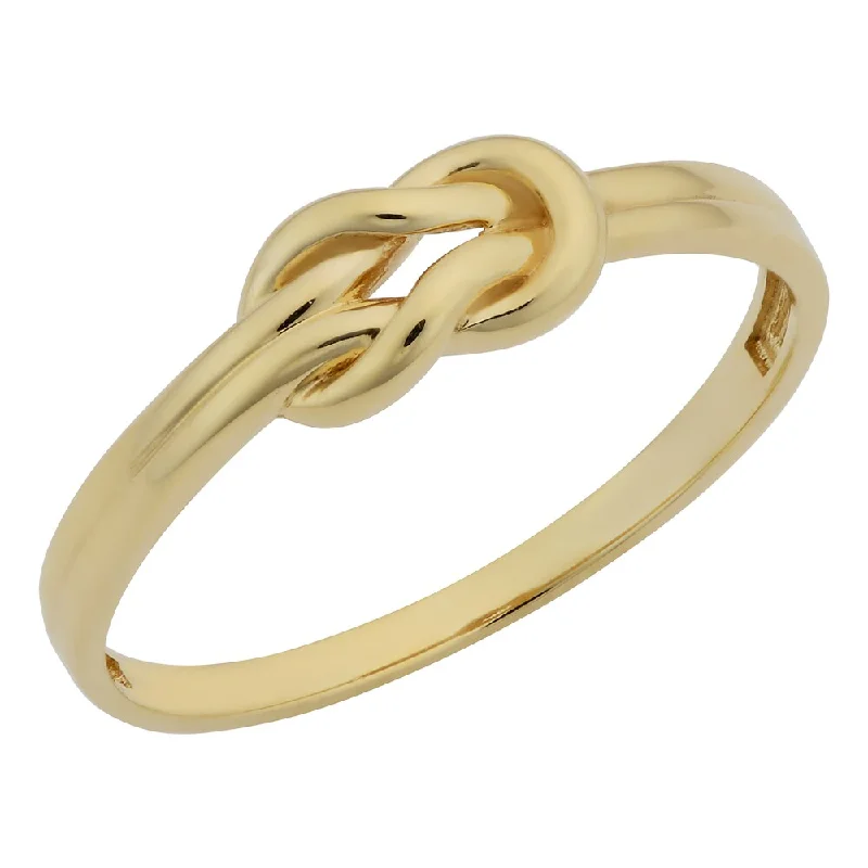 custom engraved rings -Fremada 14k Yellow Gold High Polish Love Knot Ring