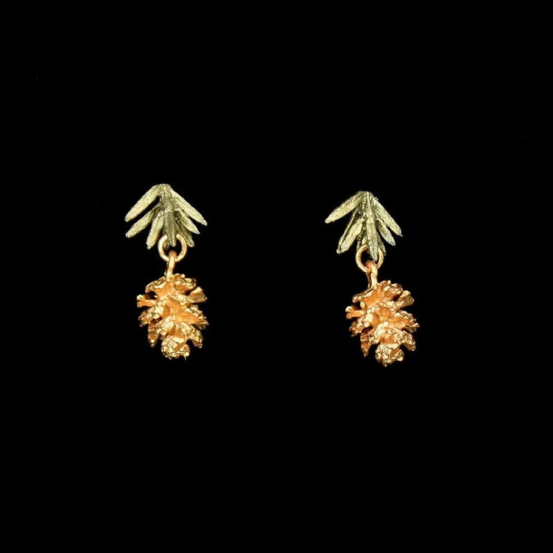 pearl earrings for women -Pine Needle Earrings - Post