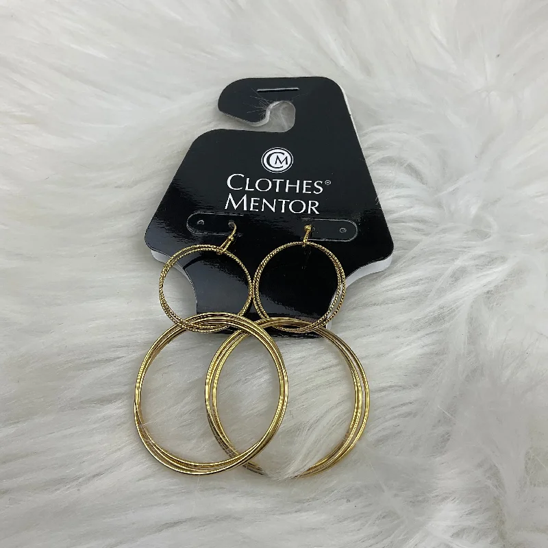 simple gold earrings for women -Earrings Hoop By Clothes Mentor