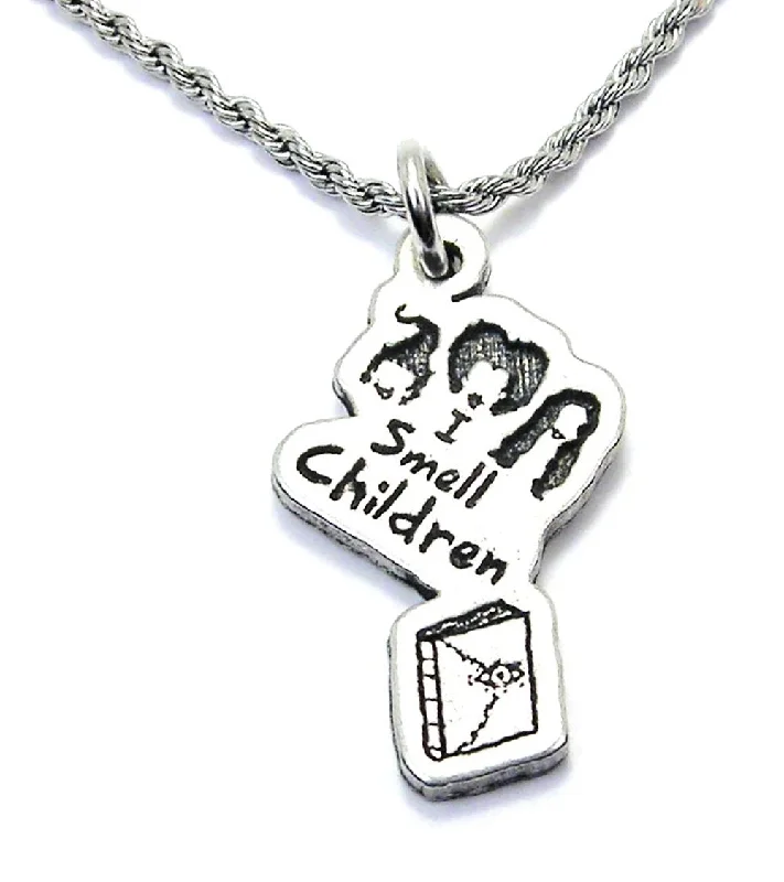 birthday gift necklaces for women -I Smell Children Three Witches Single Charm Necklace