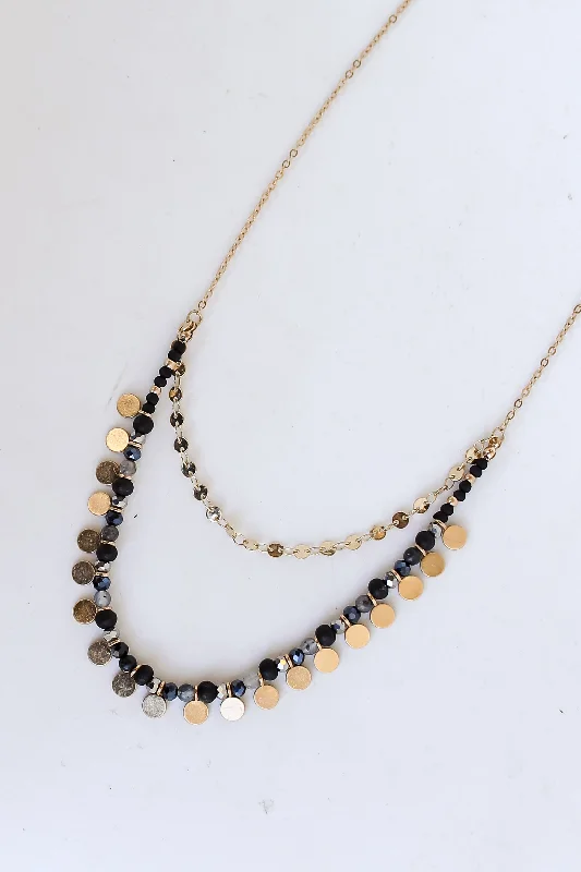 handmade pendant necklaces -FINAL SALE - Aspen Beaded Layered Necklace