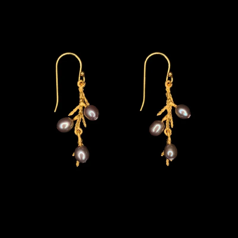 luxury ear cuffs -Juniper Earrings - Wire Drop