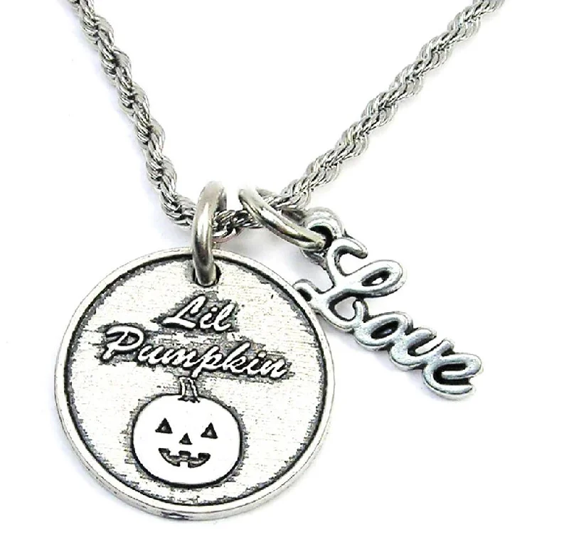 pearl necklaces for women -Lil Pumpkin 20" Rope Necklace With Love