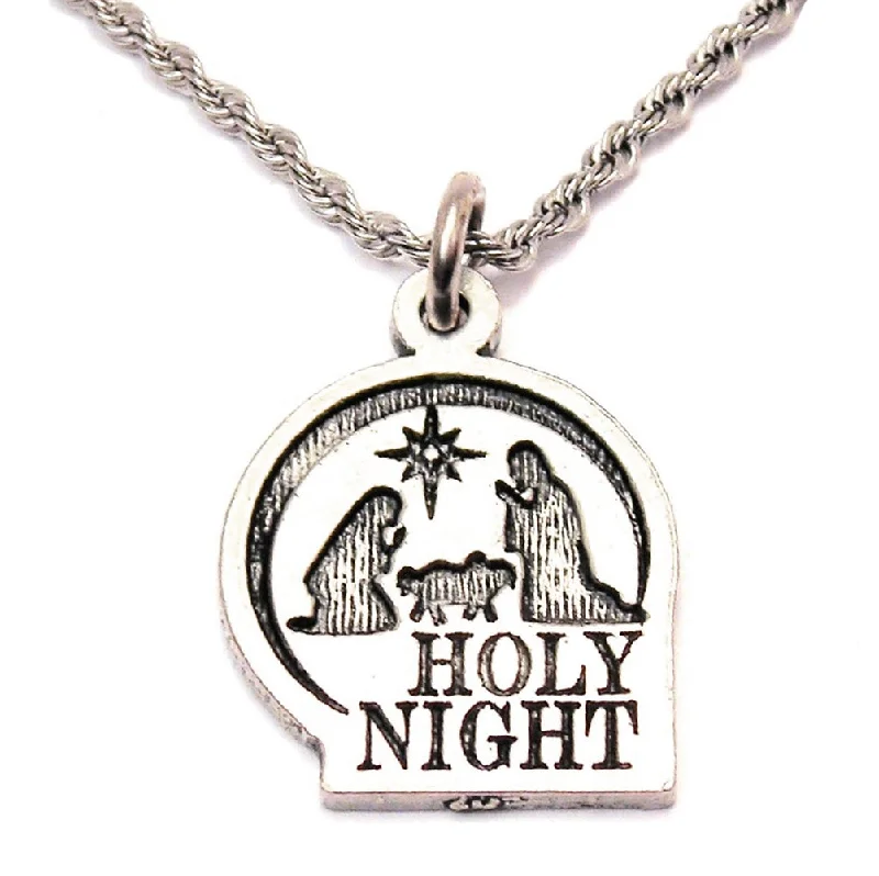 luxury gold necklaces for women -Holy Night Single Charm Necklace