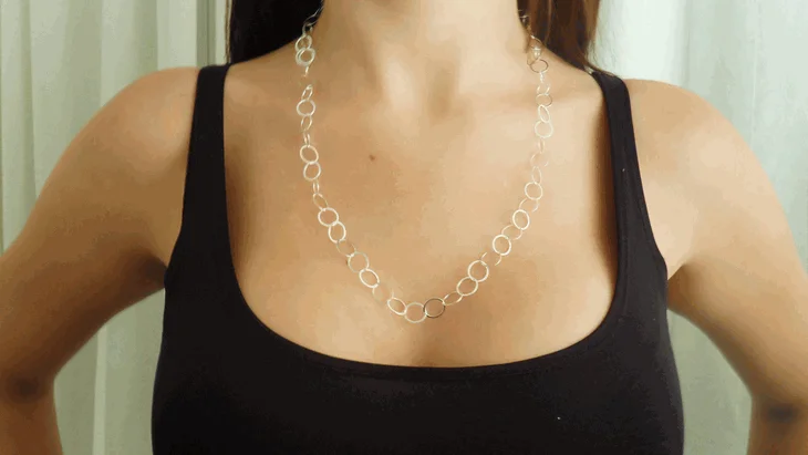 diamond pendant necklaces for women -24" Sterling Silver Link Chain Necklace